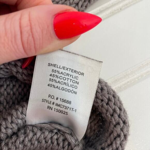 Emory Park Brown Cotton & Acrylic Collared Slouchy Pullover Sweater Size M - Picture 4 of 6